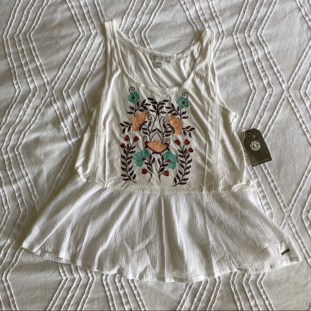 NWT Element white sleeveless tank S